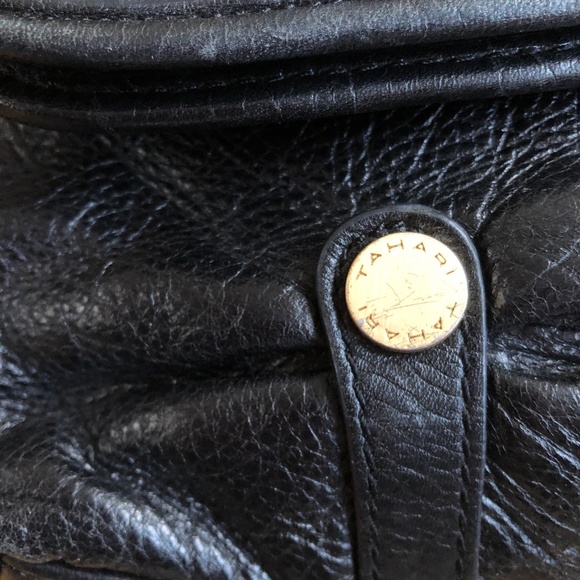 Tahari leather decorative strap shoulder bag - Picture 3 of 8